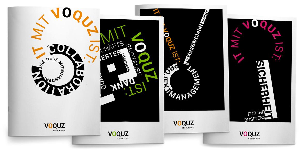 Markenrelaunch Voquz Titel Borschüren