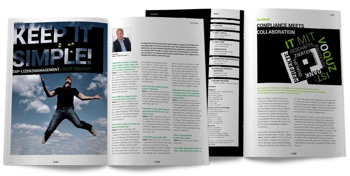 Markenrelaunch Voquz Kundenmagazin NOW